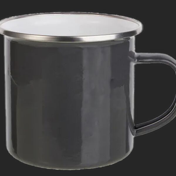 Dark Grey Enamel Mug Thumbnail