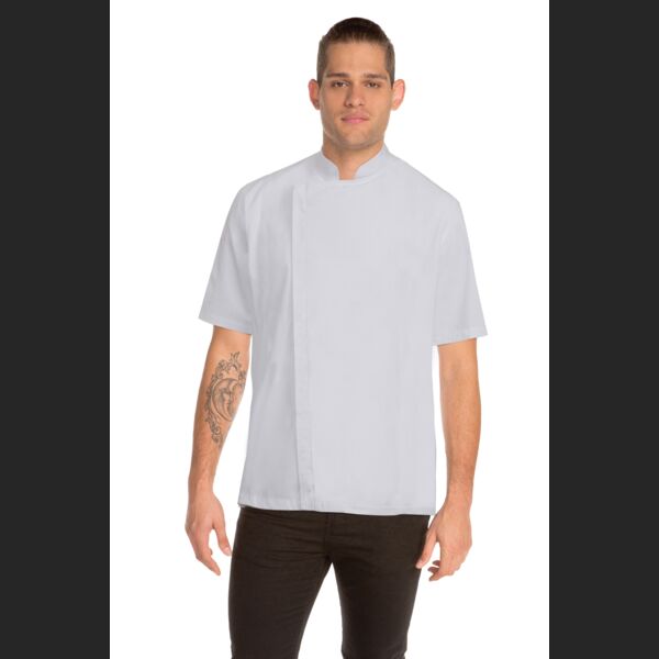 CHEF WORKS Cannes White Press Stud Chef Jacket Thumbnail