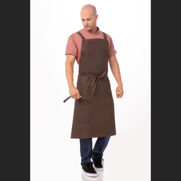 CHEF WORKS Denver Chefs Cross-Back Bib Apron Thumbnail